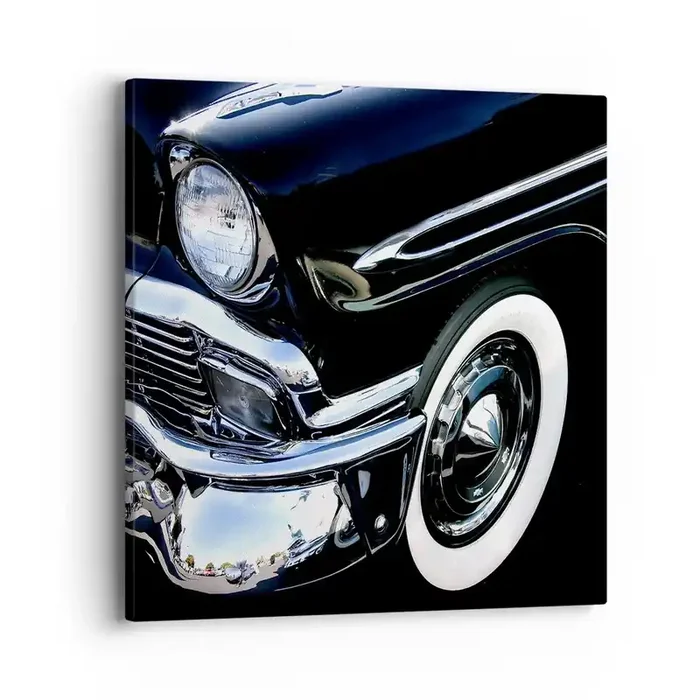 Cuadro sobre lienzo – Impresión de Imagen – Clásicos en plata, negro y blanco – 40×40 cm