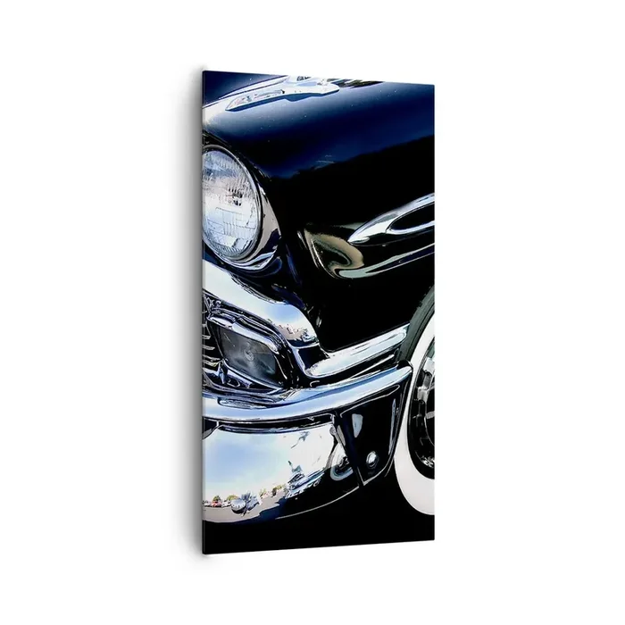 Cuadro sobre lienzo – Impresión de Imagen – Clásicos en plata, negro y blanco – 65×120 cm