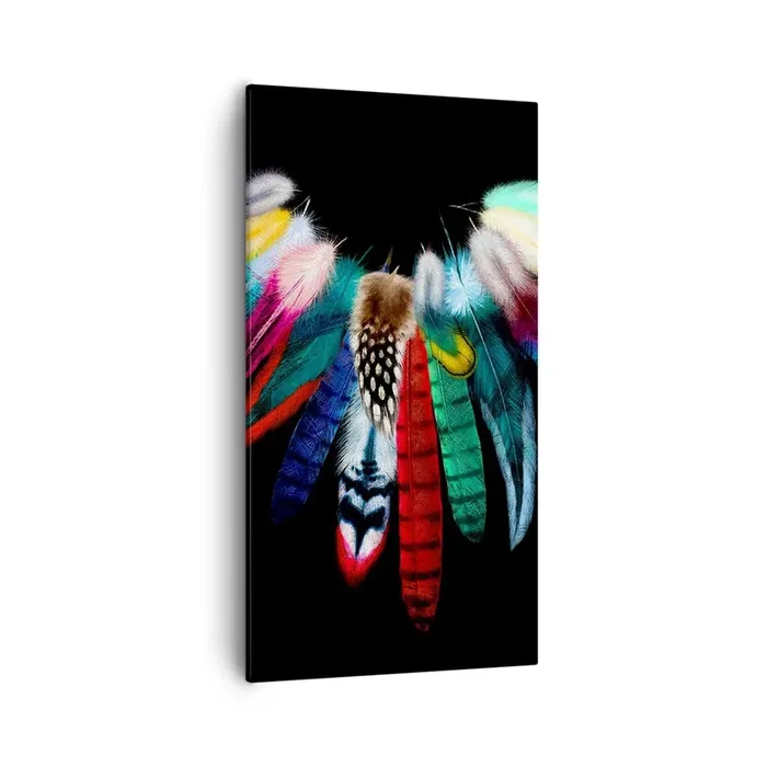 Cuadro sobre lienzo – Impresión de Imagen – Collar indio – 55×100 cm