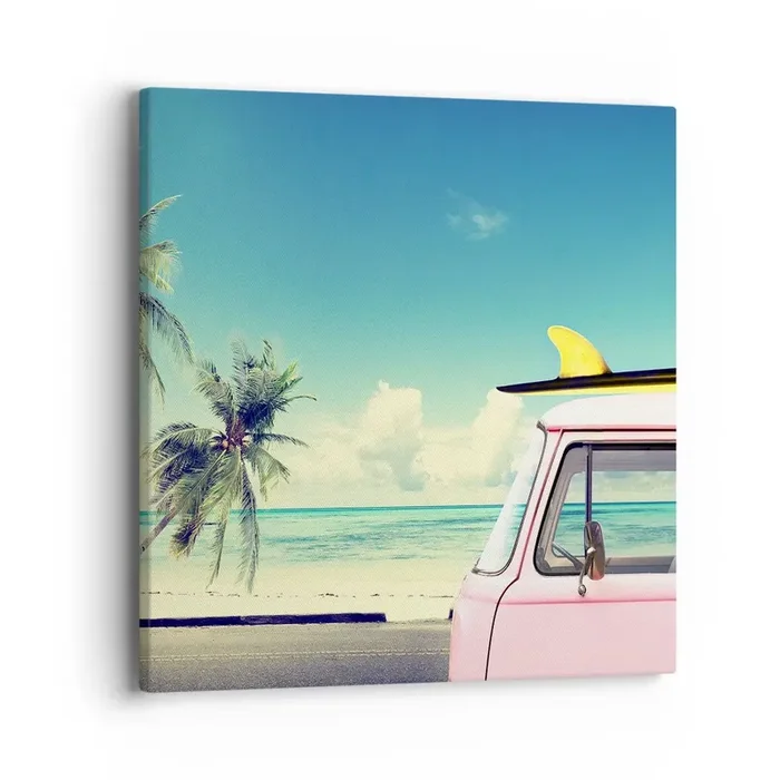 Cuadro sobre lienzo – Impresión de Imagen – Comienzan las vacaciones – 40×40 cm