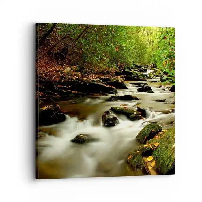 Cuadro sobre lienzo – Impresión de Imagen – Como plata líquida – 30×30 cm