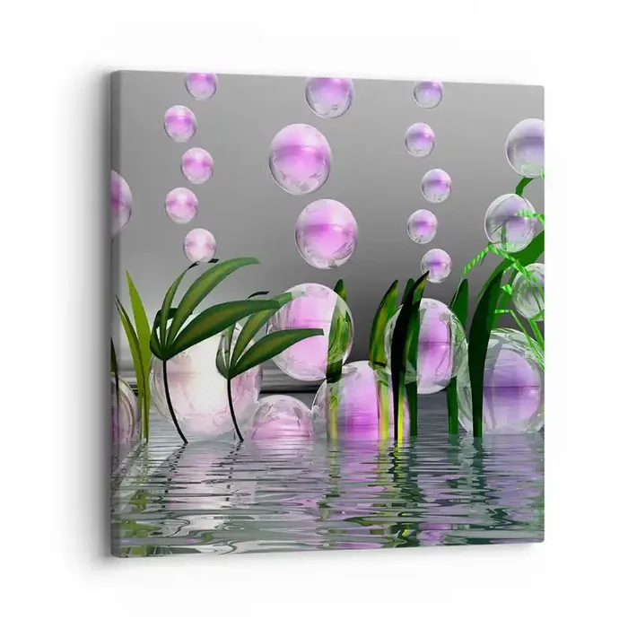 Cuadro sobre lienzo – Impresión de Imagen – Composición reflexiva de ligereza y vida – 30×30 cm