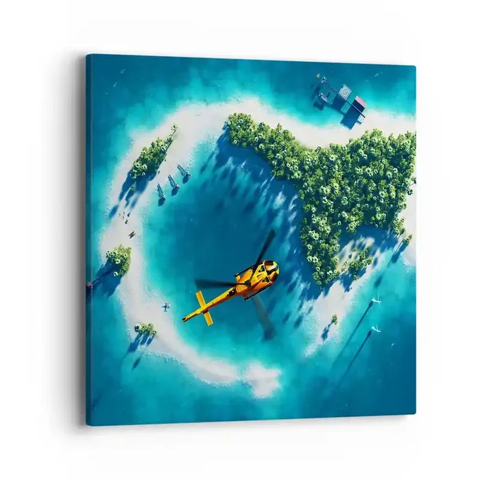 Cuadro sobre lienzo – Impresión de Imagen – Cómprate una isla – 40×40 cm