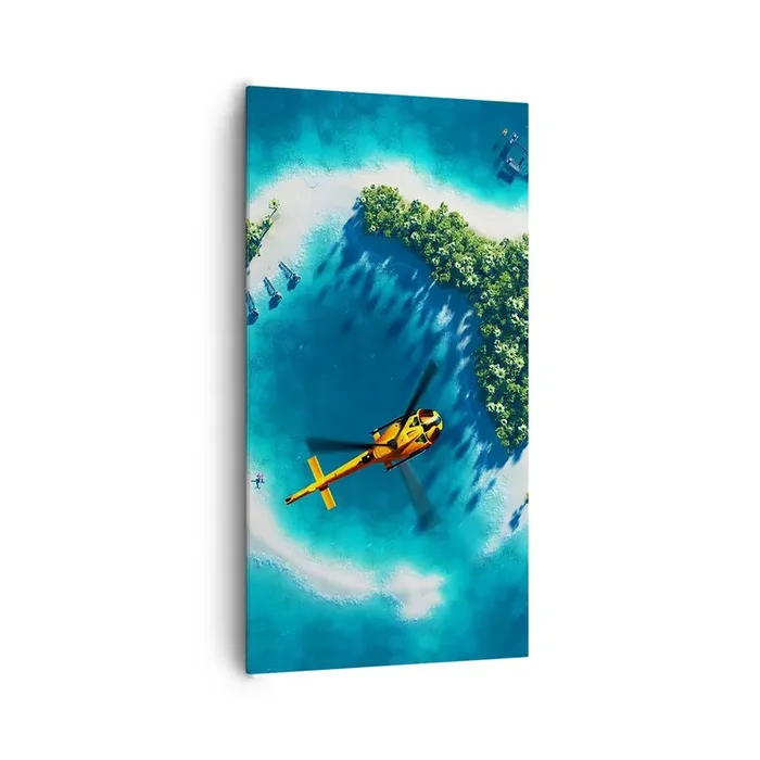 Cuadro sobre lienzo – Impresión de Imagen – Cómprate una isla – 65×120 cm