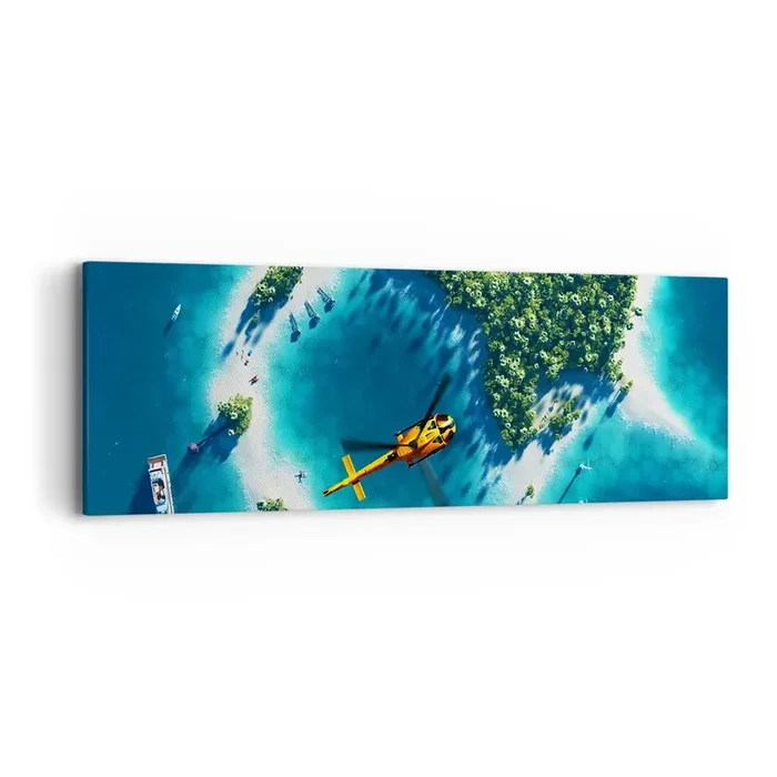 Cuadro sobre lienzo – Impresión de Imagen – Cómprate una isla – 90×30 cm