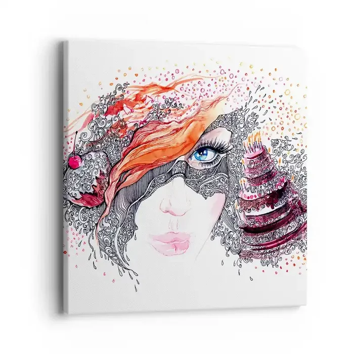 Cuadro sobre lienzo – Impresión de Imagen – Con ella cada día es una fiesta – 40×40 cm