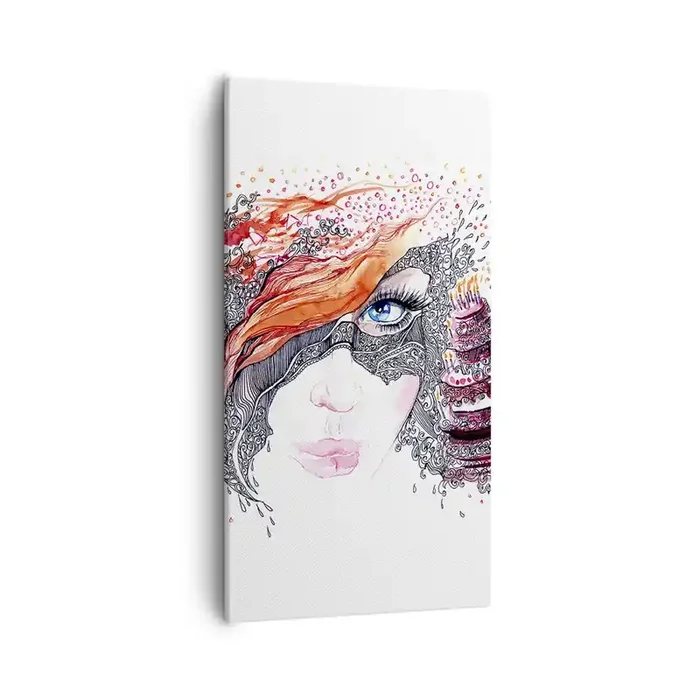 Cuadro sobre lienzo – Impresión de Imagen – Con ella cada día es una fiesta – 55×100 cm