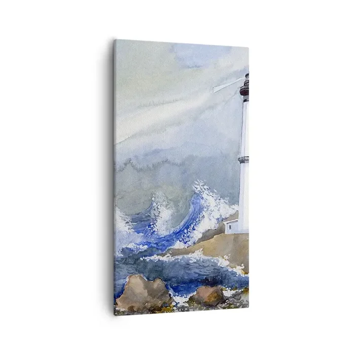 Cuadro sobre lienzo – Impresión de Imagen – Contra la oscuridad y la tormenta – 55×100 cm
