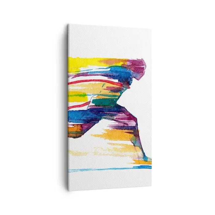 Cuadro sobre lienzo – Impresión de Imagen – Corre a través del arco iris – 45×80 cm