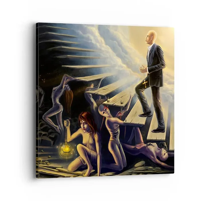 Cuadro sobre lienzo – Impresión de Imagen – Dantesco viaje hacia la luz – 40×40 cm