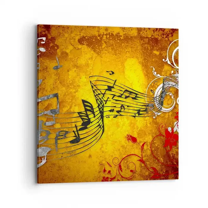 Cuadro sobre lienzo – Impresión de Imagen – Deja que la música fluya – 70×70 cm