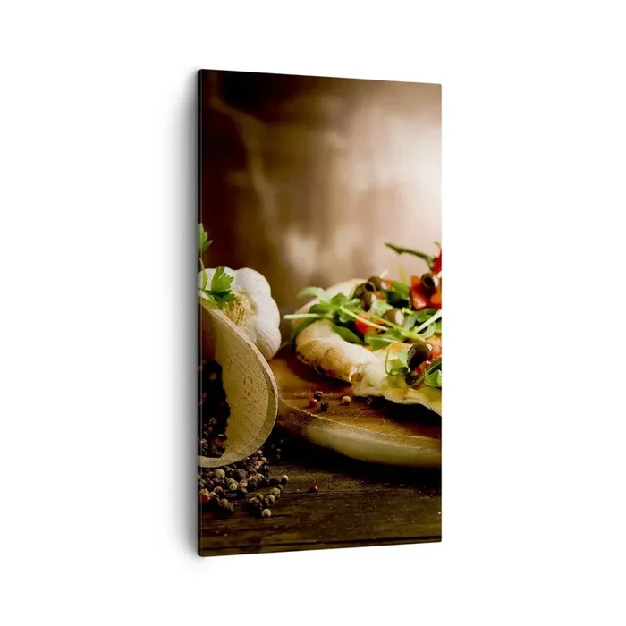 Cuadro sobre lienzo – Impresión de Imagen – Directamente del horno y del jardín – 45×80 cm
