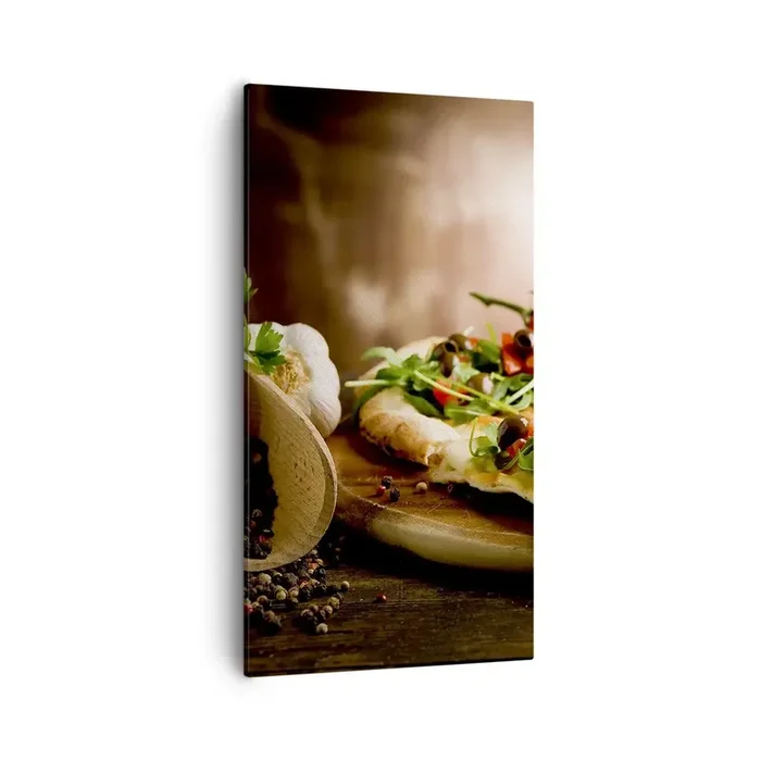 Cuadro sobre lienzo – Impresión de Imagen – Directamente del horno y del jardín – 55×100 cm