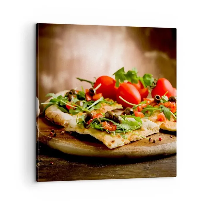 Cuadro sobre lienzo – Impresión de Imagen – Directamente del horno y del jardín – 60×60 cm