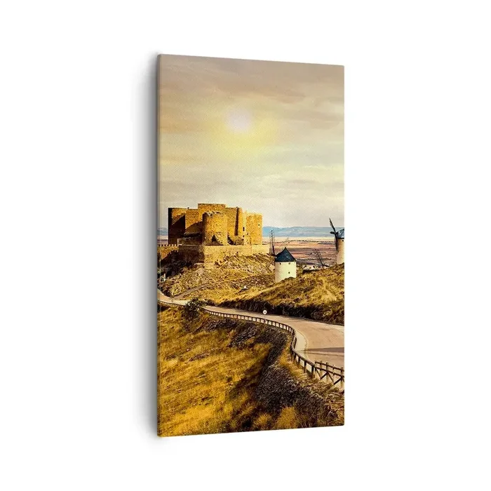 Cuadro sobre lienzo – Impresión de Imagen – Don Quijote los vio – 55×100 cm