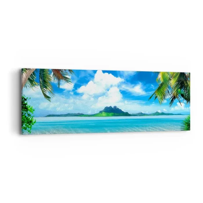 Cuadro sobre lienzo – Impresión de Imagen – El azul de los trópicos – 90×30 cm