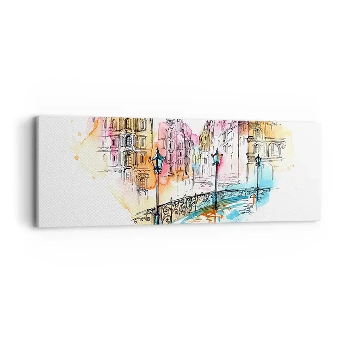 Cuadro sobre lienzo – Impresión de Imagen – El corazón de la ciudad – 90×30 cm