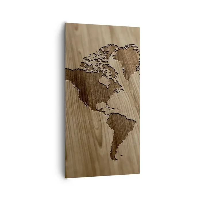 Cuadro sobre lienzo – Impresión de Imagen – El mundo servido en la mesa – 65×120 cm