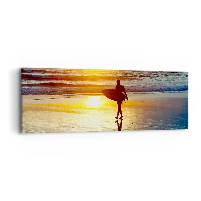 Cuadro sobre lienzo – Impresión de Imagen – El regreso del guerrero – 90×30 cm