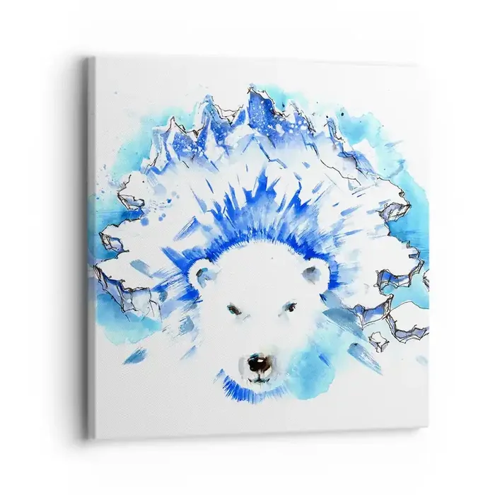 Cuadro sobre lienzo – Impresión de Imagen – El rey del Ártico con una corona de hielo – 30×30 cm