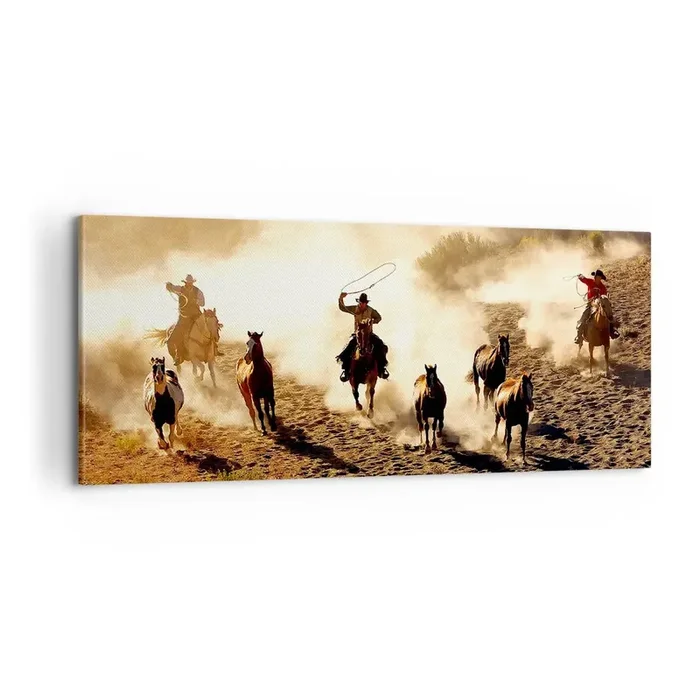 Cuadro sobre lienzo – Impresión de Imagen – El salvaje oeste – 100×40 cm