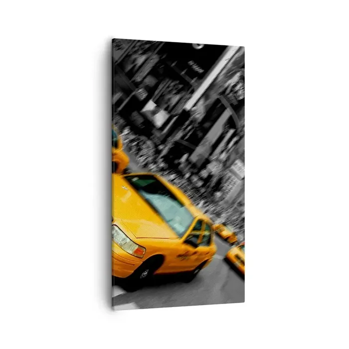 Cuadro sobre lienzo – Impresión de Imagen – El sol cae sobre Nueva York – 55×100 cm