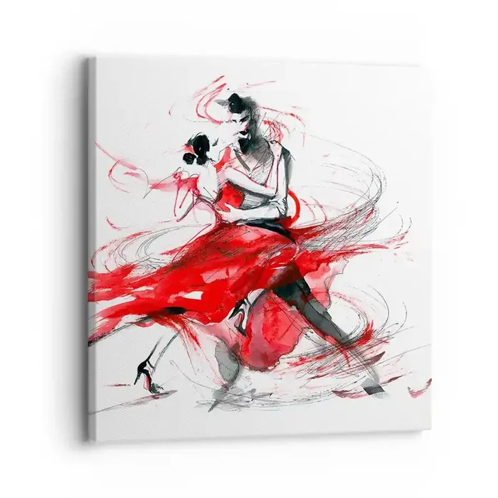 Cuadro sobre lienzo – Impresión de Imagen – El tango el ritmo de la pasión – 30×30 cm
