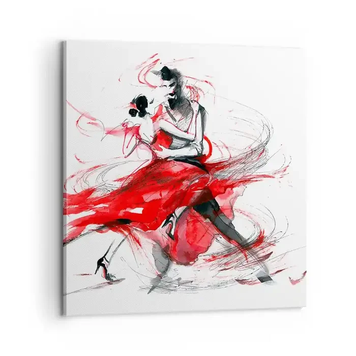 Cuadro sobre lienzo – Impresión de Imagen – El tango el ritmo de la pasión – 60×60 cm