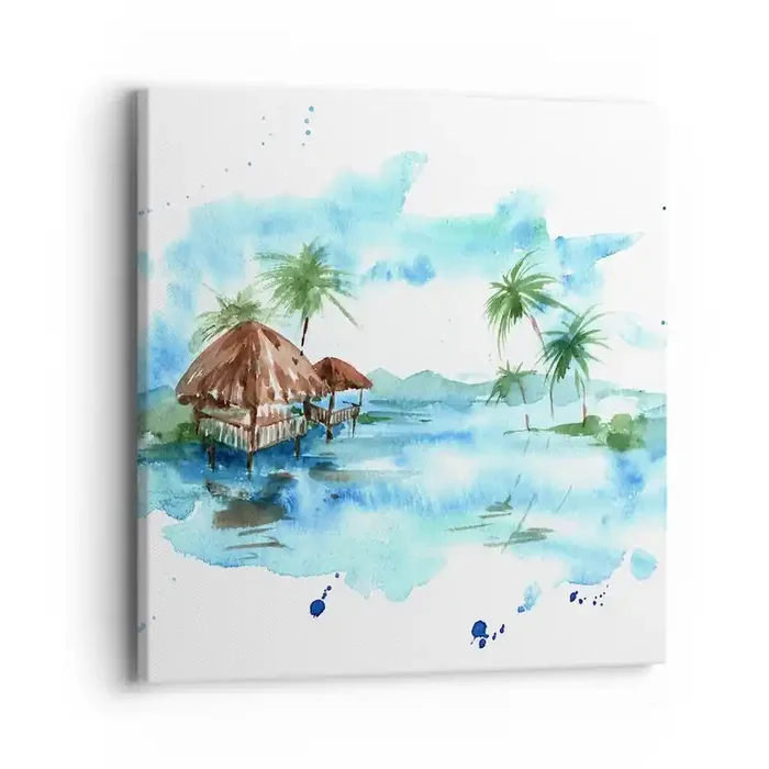 Cuadro sobre lienzo – Impresión de Imagen – En algún lugar del Pacífico – 40×40 cm