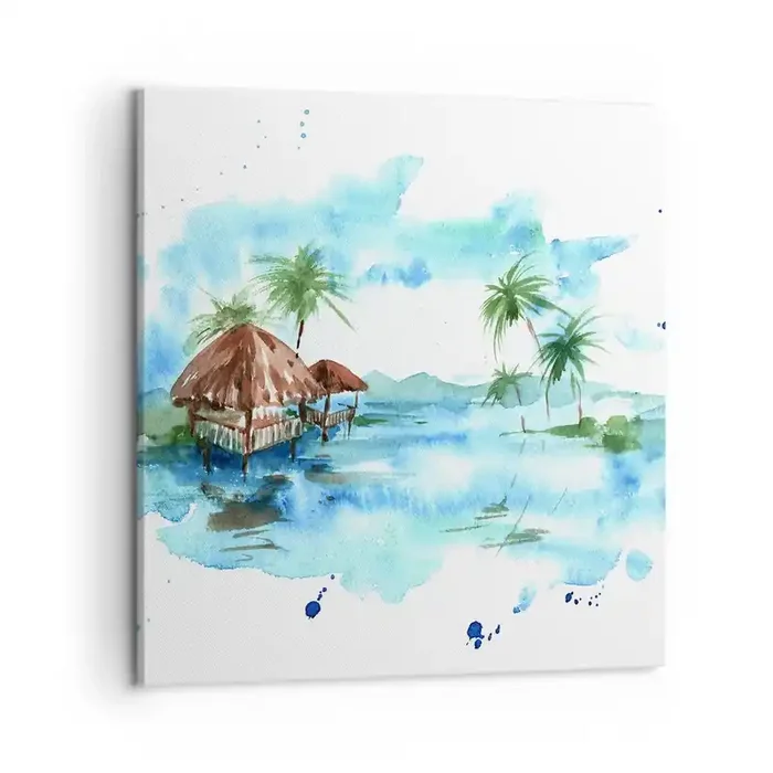 Cuadro sobre lienzo – Impresión de Imagen – En algún lugar del Pacífico – 50×50 cm