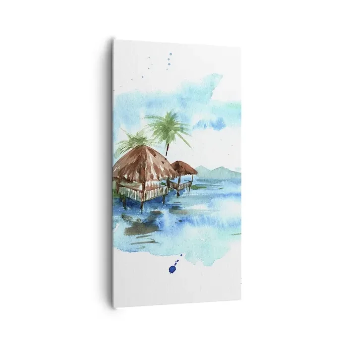 Cuadro sobre lienzo – Impresión de Imagen – En algún lugar del Pacífico – 65×120 cm