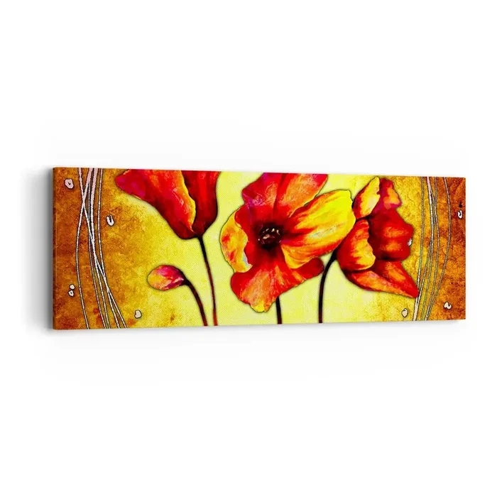 Cuadro sobre lienzo – Impresión de Imagen – En decoración Art Nouveau – 90×30 cm