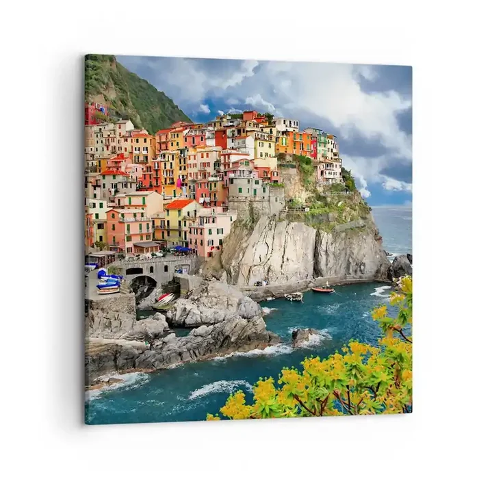 Cuadro sobre lienzo – Impresión de Imagen – En el acantilado – 50×50 cm