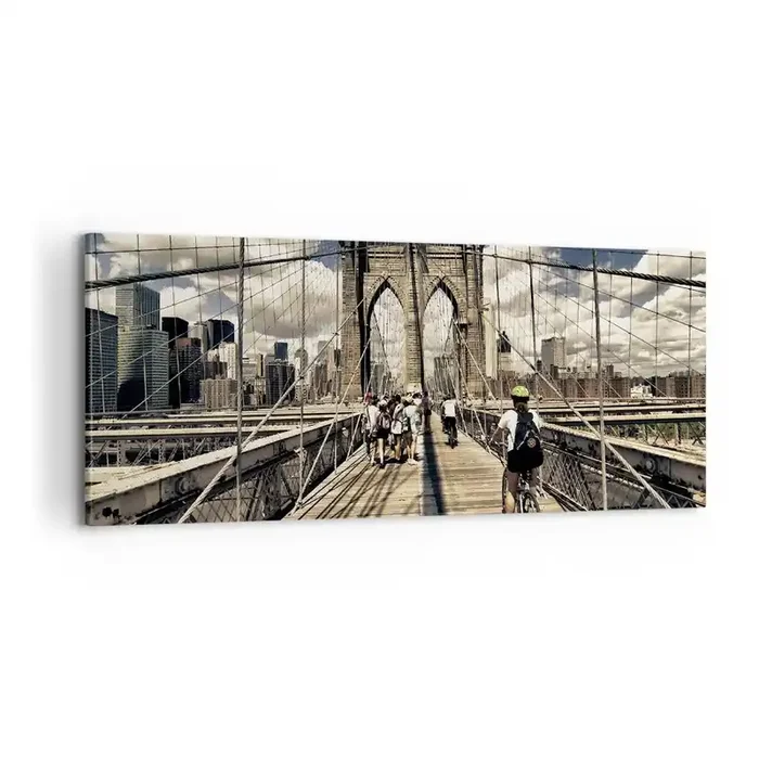 Cuadro sobre lienzo – Impresión de Imagen – En el corazón de la ciudad – 100×40 cm