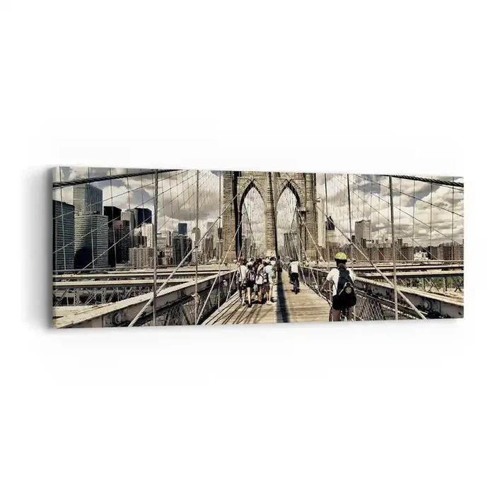 Cuadro sobre lienzo – Impresión de Imagen – En el corazón de la ciudad – 90×30 cm