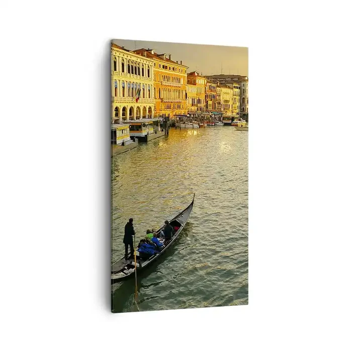 Cuadro sobre lienzo – Impresión de Imagen – En el lado soleado de la calle – 45×80 cm