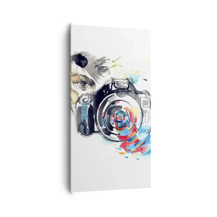Cuadro sobre lienzo – Impresión de Imagen – En el objetivo – 65×120 cm
