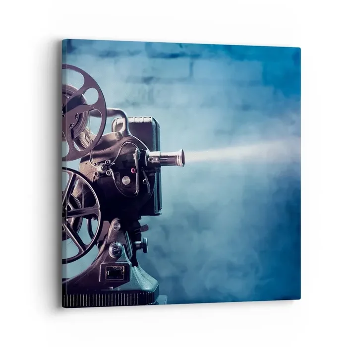 Cuadro sobre lienzo – Impresión de Imagen – En el Vintage cine – 40×40 cm