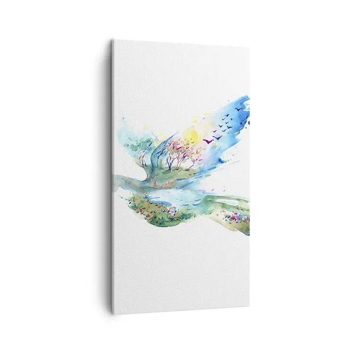 Cuadro sobre lienzo – Impresión de Imagen – En las alas de la naturaleza – 45×80 cm