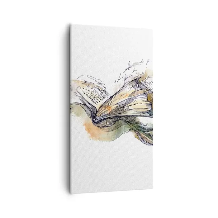Cuadro sobre lienzo – Impresión de Imagen – En las alas de la poesía – 55×100 cm