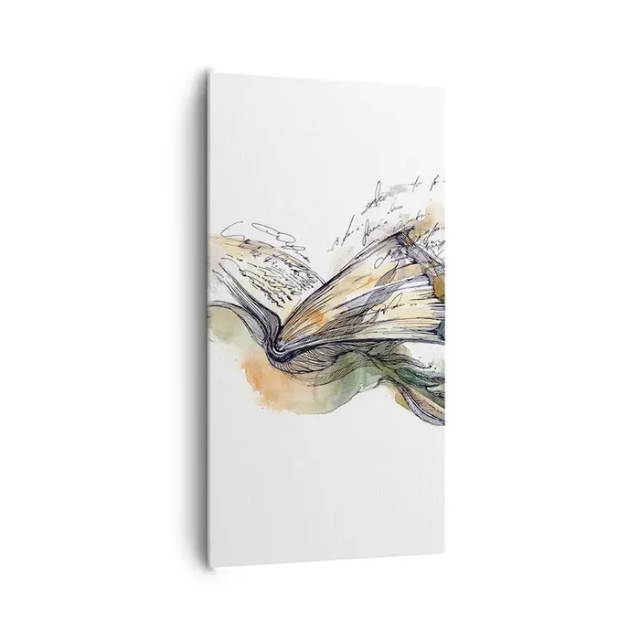 Cuadro sobre lienzo – Impresión de Imagen – En las alas de la poesía – 65×120 cm