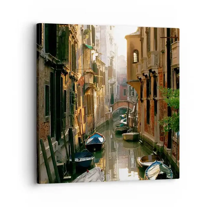 Cuadro sobre lienzo – Impresión de Imagen – En un callejón veneciano – 30×30 cm