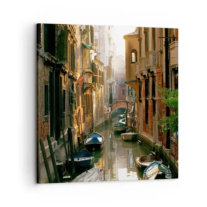 Cuadro sobre lienzo – Impresión de Imagen – En un callejón veneciano – 60×60 cm