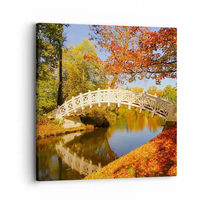Cuadro sobre lienzo – Impresión de Imagen – En un puente blanco de suspiros – 30×30 cm