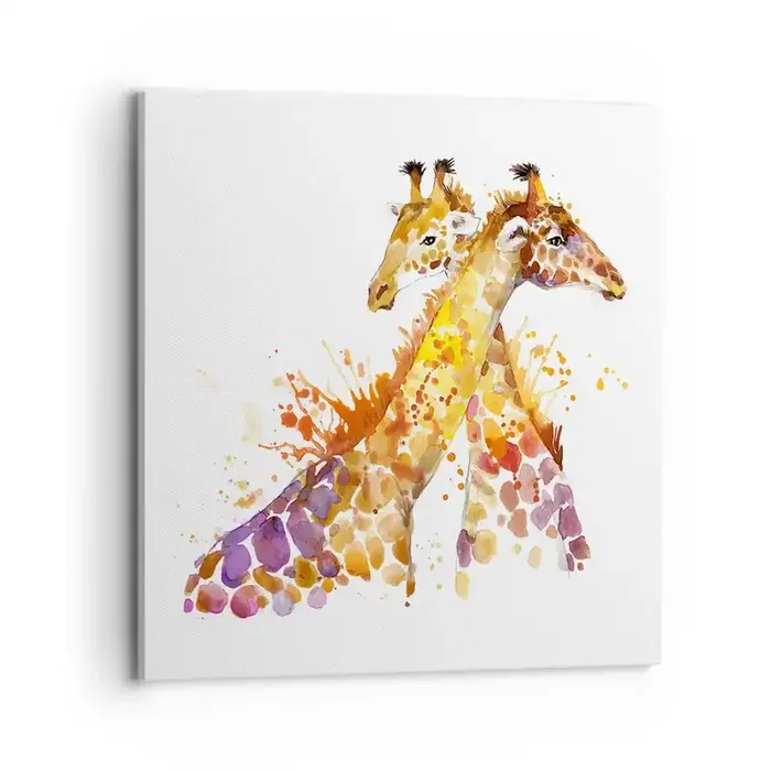 Cuadro sobre lienzo – Impresión de Imagen – ¿Esto es amistad o es amor? – 70×70 cm