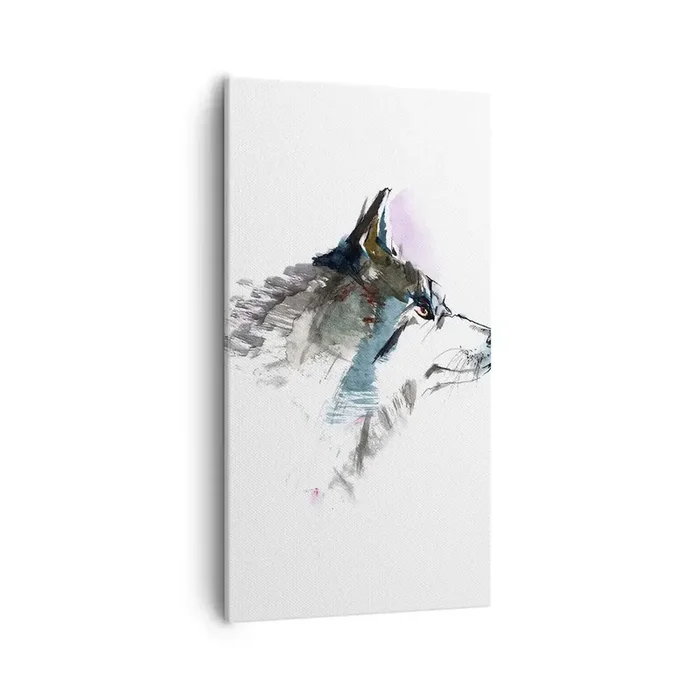 Cuadro sobre lienzo – Impresión de Imagen – Habla del lobo si lo ves – 55×100 cm