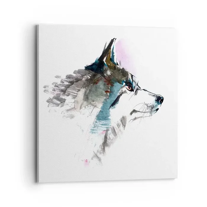 Cuadro sobre lienzo – Impresión de Imagen – Habla del lobo si lo ves – 70×70 cm