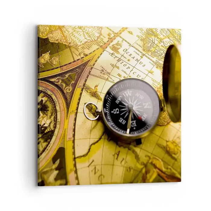 Cuadro sobre lienzo – Impresión de Imagen – ¿Hasta el fin del mundo? – 70×70 cm