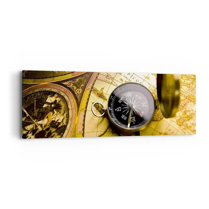 Cuadro sobre lienzo – Impresión de Imagen – ¿Hasta el fin del mundo? – 90×30 cm