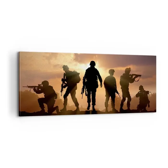 Cuadro sobre lienzo – Impresión de Imagen – Hermanos de armas – 100×40 cm